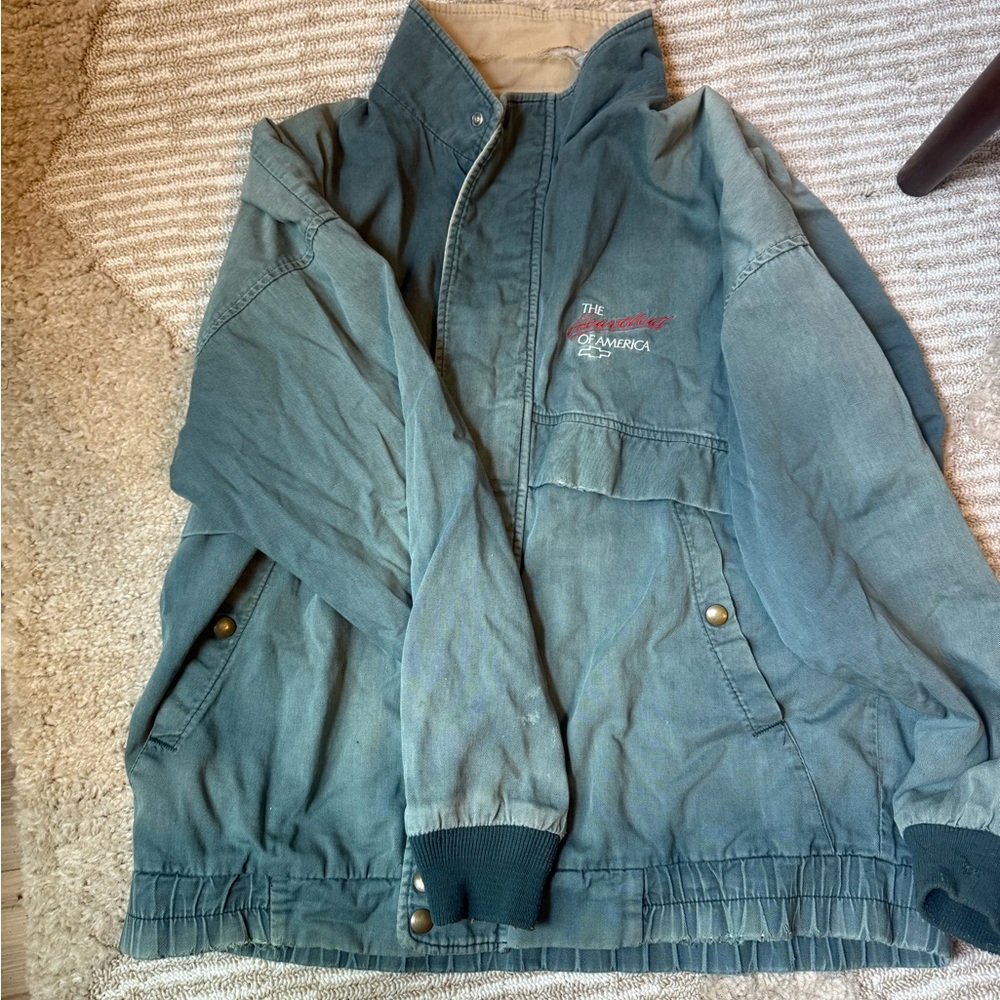 Blue Denim Jacket with Embroidered Logo